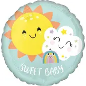 Amscan Ballon Sweet Baby Rainbow 46 Cm Folie