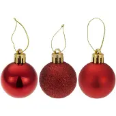 TecTake - Set van 24 kerstballen rood - 403320