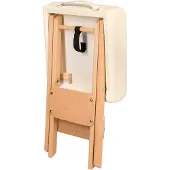 TecTake - Massage Hocker met 2 rolkussens beige 400430