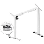 TecTake - elektrisch tafelframe Piotr- wit - memory functie- 403000