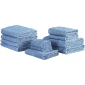 Beliani AREORA - Handdoek-Blauw-Katoen