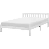 Beliani FLORAC - Tweepersoonsbed - Wit - 180 x 200 cm - Dennenhout