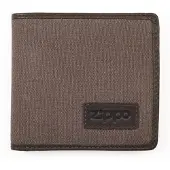 Zippo Heren portemonnee leer en stof - Mokka Grijs