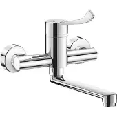 Delabie Mech. muurmngkrn Securit vaste uitl L.200, hyg. hendel,S-kop