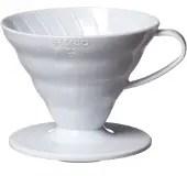 Hario V60 dripper plastic wit maat 02