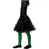 Smiffys - Wicked Witch Kinder panty - Groen/Zwart