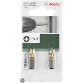 Bosch 2609255925 Pozidrive Bit 25 mm Titanium - PZ1 (2st)