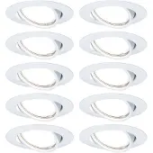 Paulmann Inbouwspot Led Base Kantelbaar Wit Gu10 10 Stuks