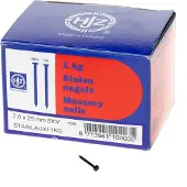 Hoenderdaal Draadnagel Staal Geblauwd Bombekop 2.0X25 | 1 kg - 8003.19.06610