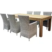 AVH-Collectie Capri Krista dining tuinset 240x100xH77,5 cm wit