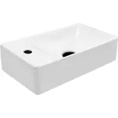 Creavit Aloni wastafel keramische wastafel 38x22 cm glans wit rechts