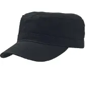 Atlantis Mannen, Kappen, Chino katoenen uniform militaire pet (pak van 2), Zwart, (Eén maat voor iedereen)