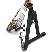 MLC Miniatuur gitaar Jimi Hendrix Psychedelic Flying V
