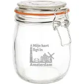 Vogue Gegraveerde Weckpot 0.75 ltr. Amsterdam