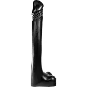 Dark Crystal XXL Dildo 25 x 3,5 cm - zwart