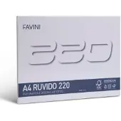 Favini – Tekenblok A4 – 20 Vellen – Wit – 220 g/m² – Ruw Oppervlak – Voor Potlood, Houtskool & Pastel – FSC – Gemaakt in Italië
