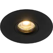 QAZQA Moderne inbouwspot zwart GU10 50mm - Buco