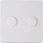 Enzo Kopp Paris arctic wit afdekplaat + knop DUO dimmer - 4625035