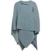 Knit Factory Jazz Omslagvest - Stone Green - One Size