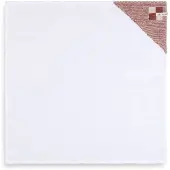 Knit Factory Theedoek Block - Ecru/Roest - 65x65 cm