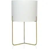Andrea house Tafellamp - messing brass met witte lampenkap