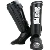 Super Pro Combat Gear Scheenbeschermer Protector Zwart/Wit Extra Extra Small