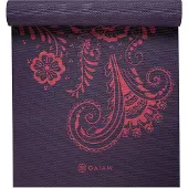 Swanson Health Yogamat Premium Print Extra dikke antislip oefen- en fitnessmat voor alle soorten yoga Pilates & vloertrainingen Aubergine Swirl 6 mm