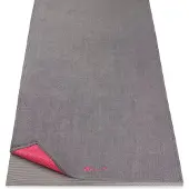 Gaiam Yogahanddoek - Gaiam Grippy Mat Towel - Grijs/Roze