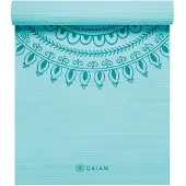Gaiam - 6 mm Premium Yoga Mat - Yogamat 61 x 173 x 0,6 cm, blauw