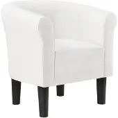 En.casa Fauteuil schelpen fauteuil - wit