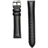 KRAEK Black Leather Silver | 18 mm 18 mm horlogebandje