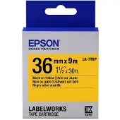 Epson LK-7YBP tape zwart op pastel geel 36 mm (origineel)