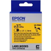 Epson LK-4YBA3 krimpkous zwart op geel 3mm (origineel)