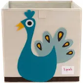 3 Sprouts - Storage Box - Blue Peacock