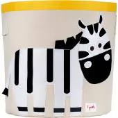 3 Sprouts - Storage Bin - Black and White Zebra /Furniture /Black and White