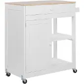 Beliani TRAPANI - Keukentrolley - Wit - MDF