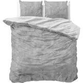 Sleeptime dekbedovertrek Washed Cotton - grijs - flanel - 240x220