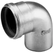Burgerhout enkelwandig rookgashulpstuk 2 aansluiting fix, aluminium, wand 1.5mm, bocht
