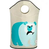 3 Sprouts Wasmand - - IJsbeer - 100% polyester - Afmetingen 58x38x3,5 cm - Multicolor