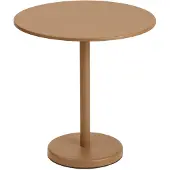 Muuto Linear stalen tafel Ø70 cm Burnt orange