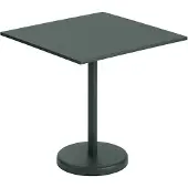 Muuto Linear stalen tafel 70x70 cm Dark green