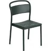 Muuto Linear Steel Side Chair stoel Dark green