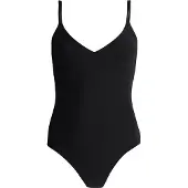 Barts Maat 36 - Solid V-Neck One Piece - black - Vrouwen