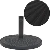 vidaXL Parasolstandaard, kunststof, rond, zwart, 29 kg