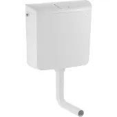 Geberit laaghangend reservoir ap120 spoel/stop bediening Wit