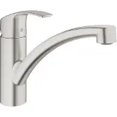 GROHE Eurosmart keukenkraan met lage uitloop supersteel