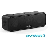 Anker soundcore 3 Bluetooth-luidspreker, stereo geluid, audio driver met titanium membraan, PartyCast, BassUp - Zwart