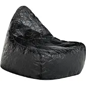 Beliani Zitzak zwart tyvek polyester EPS balletjes 75 x 63 x 73 cm met handvat modern