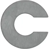 ALBERT LEUCHTEN Huisnummer - letter c HAUSNUMMER, alu / grijs / zink, Roestvrij staal, Wandlamp buiten