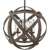 Elstead Lighting Carson - handgesmede buiten hanglamp, bruin / roest, metaal, Industrieel design